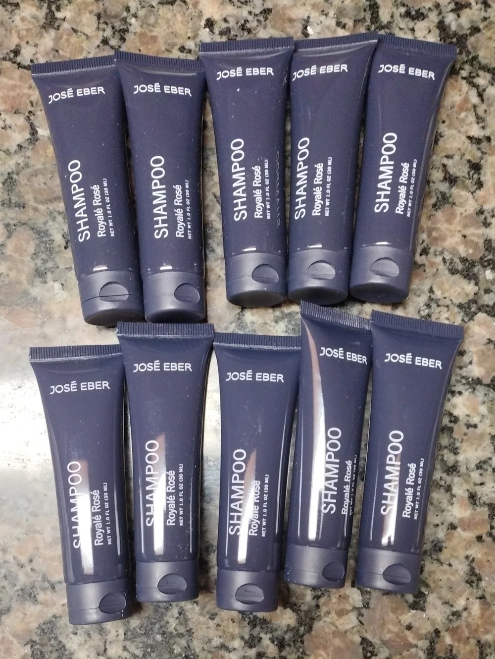 New Jose Eber lot of 10 travel size each 1.0 Oz SHAMPOO  royale rose spa